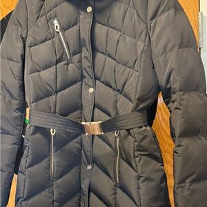 Ivanka Trump Down Jacket Puffer Women's Sz-XS  Zip Hooded Belted 60% Duck Down